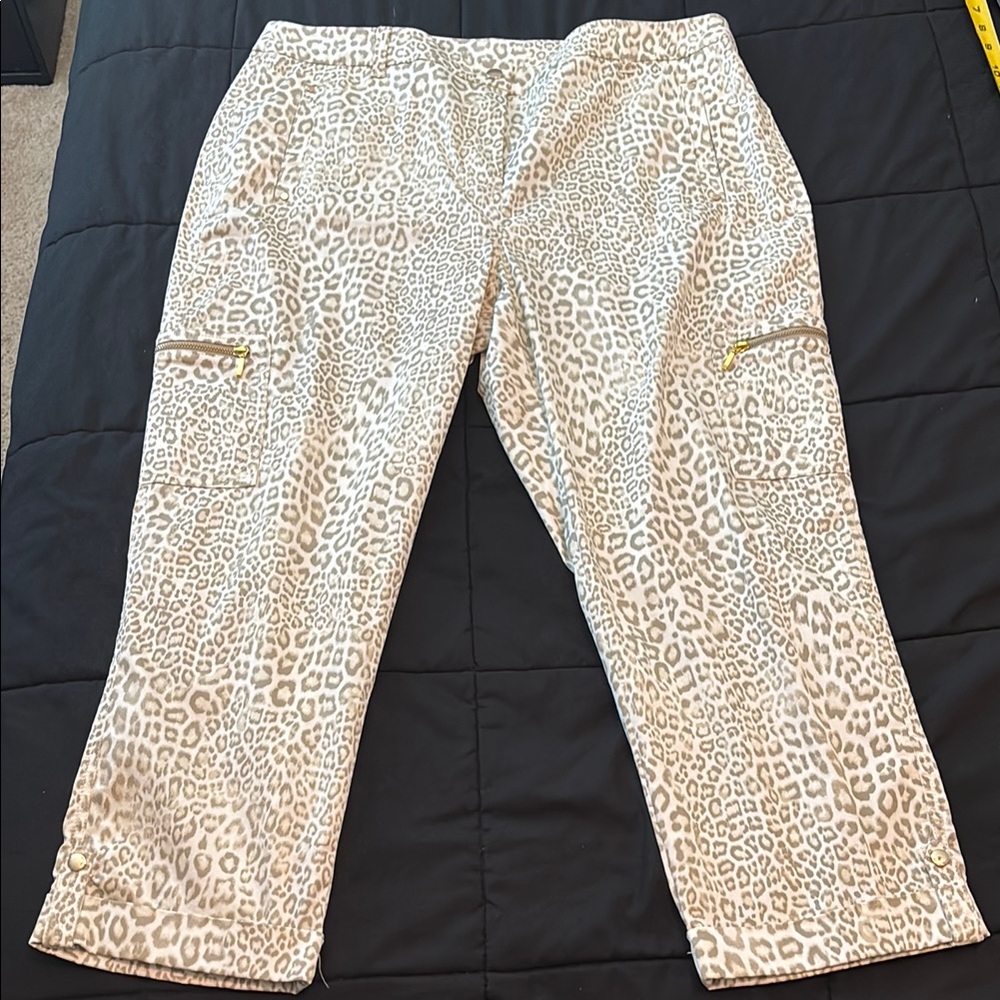 Chico’s Leopard Print Cargo Pants